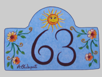 ceramiche di Angela Occhipinti - numero civico